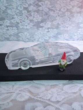 VTG Hofbauer Crystal Ferrari Testarossa Glass Car Paperweight West Germany 1980s